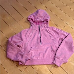 Lululemon Pink Half-Zip Hooded Pullover